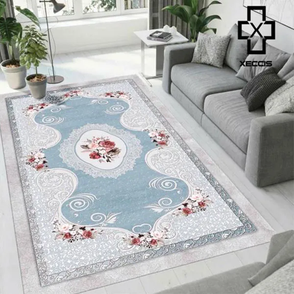 روفرشی کشدار فیروزه ای طرح سنتی زکسیس مدل 3502