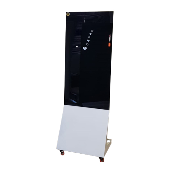 تخته وایت برد پرتابل اینکو سایز 60×120 چرخ دار و دارای صفحه مشکی