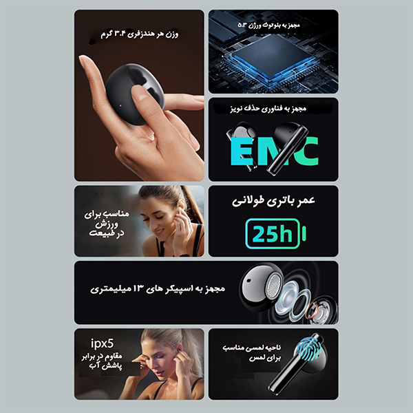 مشخصات هندزفری بی سیم شیائومی مدل Mibro Earbuds 2