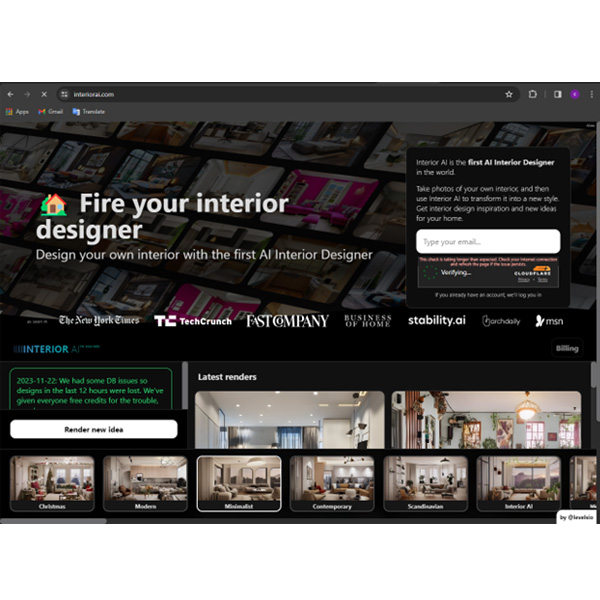 صفحه اصلی Interior AI