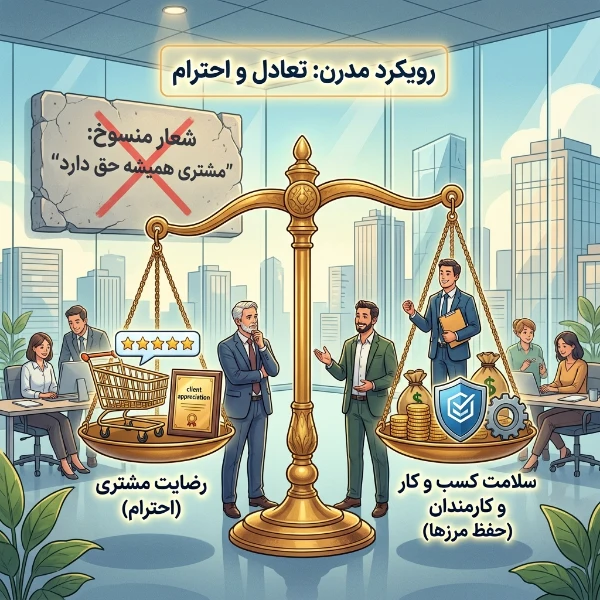 نمودار مفهومی فرآیند جذب و فیلترینگ مشتریان در کسبوکار با استفاده از فرمهای نیازسنجی و سیستمهای هوشمند دادهمحور